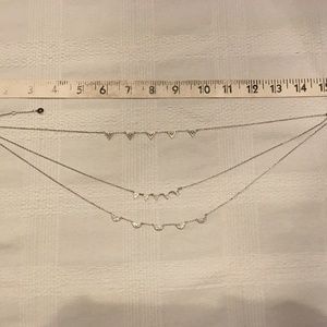 Stella & Dot Pave Chevron Necklace Silver